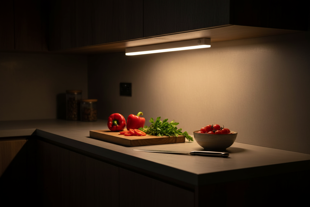 Barra LED cocina nocturna sensor movimiento