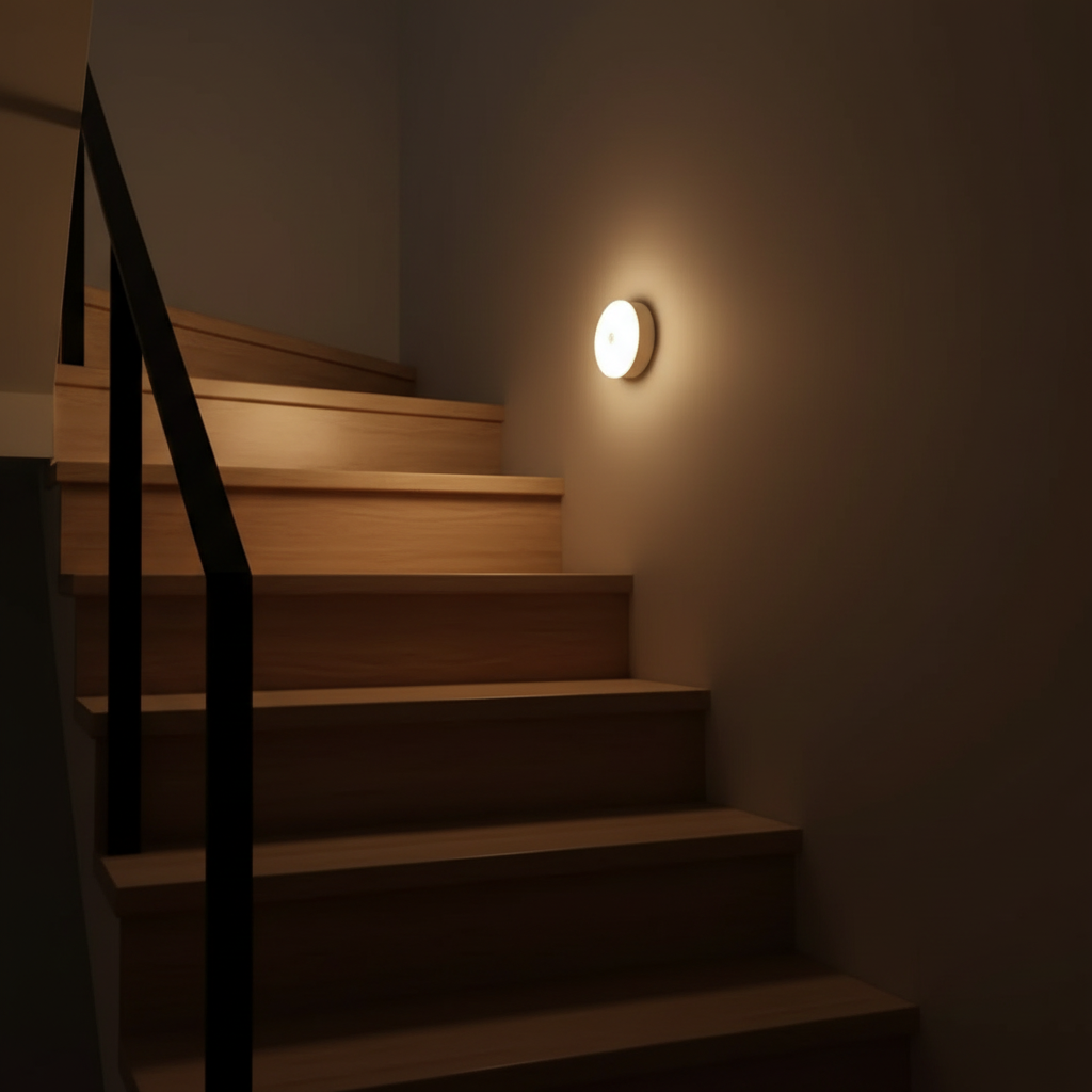 Luz nocturna LED escaleras seguridad nocturna