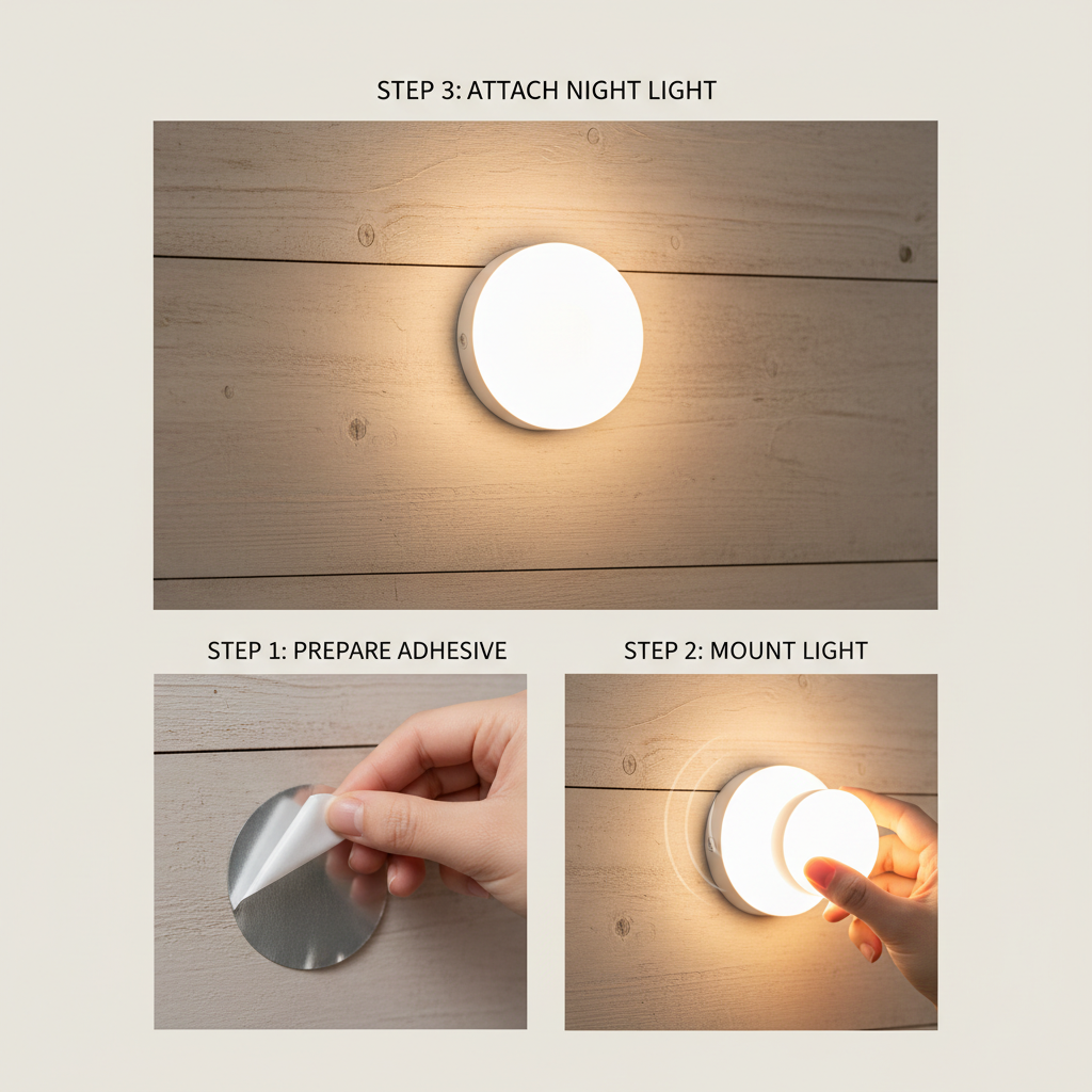 Instalación luz nocturna magnética